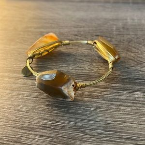 Bourbon and Boweties Amber Stone Bangle